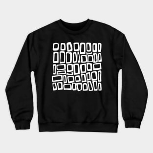 Groovy Monochrome Black and White Organic Rectangle Design Crewneck Sweatshirt